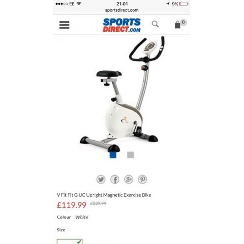 V Fit Fit G UC Upright Magnetic Exercise Bike