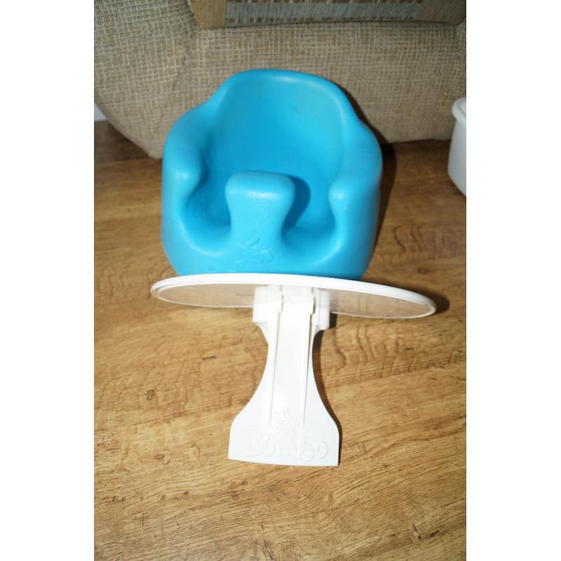 Bumbo Baby Floor Seat with Removable Play Tray - Blue.