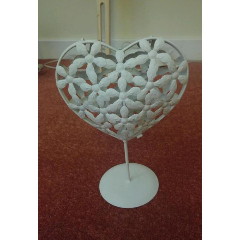 White decorative candle holder