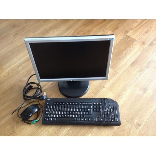 Hanns G 19" Widescreen TFT LCD Monitor HG191A plus Acer Keyboard & Mouse