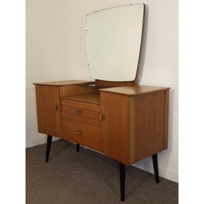 VINTAGE RETRO GOLDEN OAK DRESSING TABLE CHEST FREE DELIVERY IN EDINBURGH GLASGOW TAYSIDE FIFE AREAS