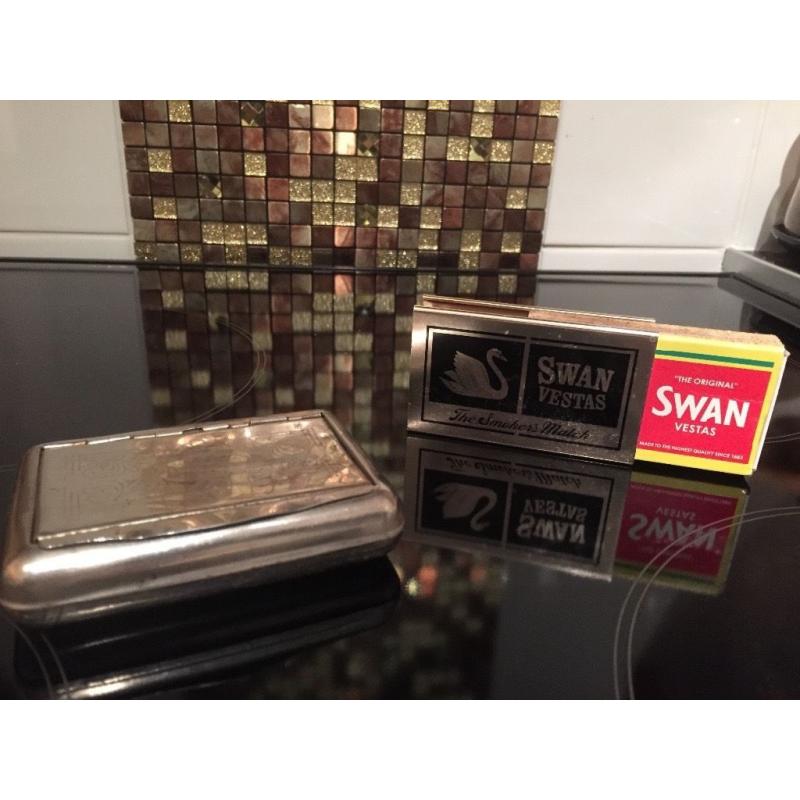 Collectable swan vesta cover, & tobacco tin