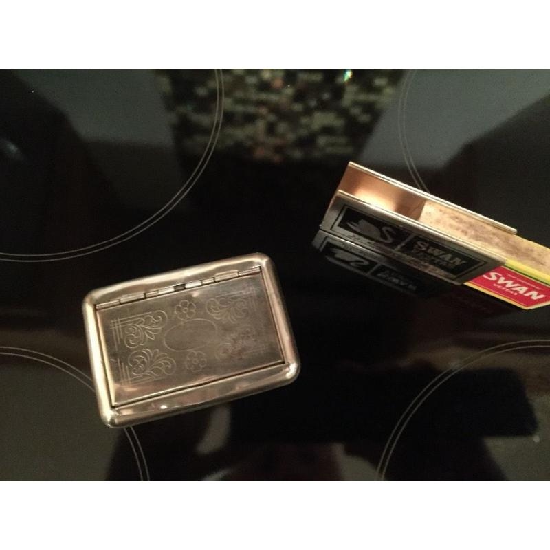 Collectable swan vesta cover, & tobacco tin