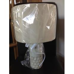 Brand new cream table lamp and shade