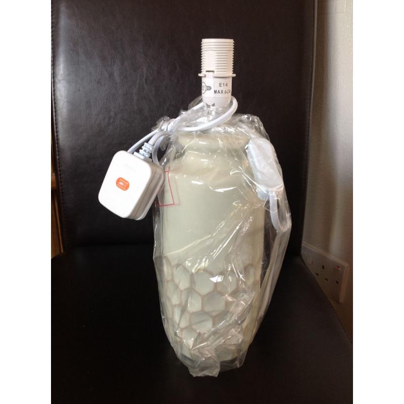 Brand new cream table lamp and shade