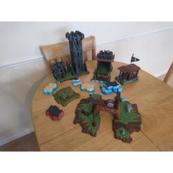 Bundle lot mega bloks castle pieces.
