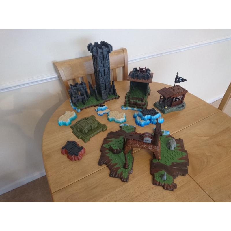 Bundle lot mega bloks castle pieces.