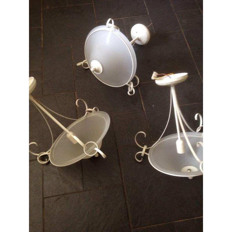 Three ceiling lights