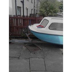 shetland boat and 2 outboards