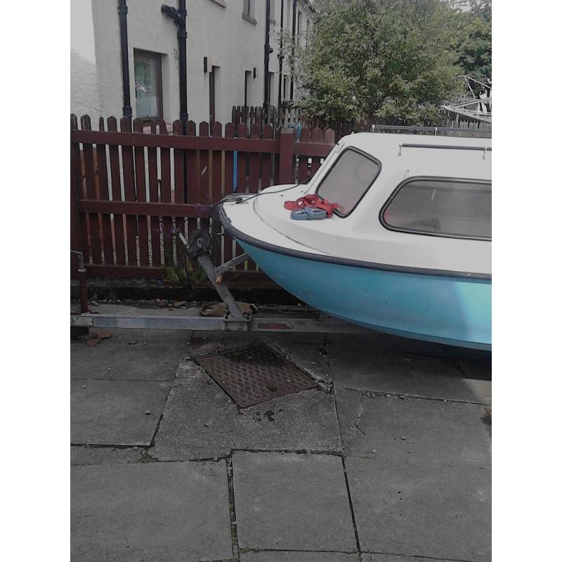 shetland boat and 2 outboards