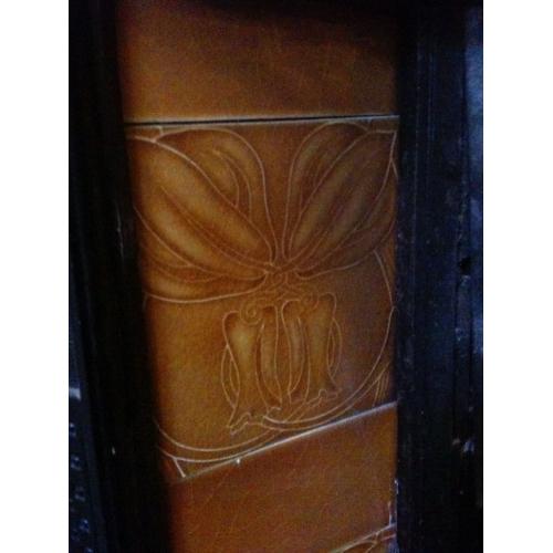 Antique cast iron fireplace insert with full set of original edwardian tiles