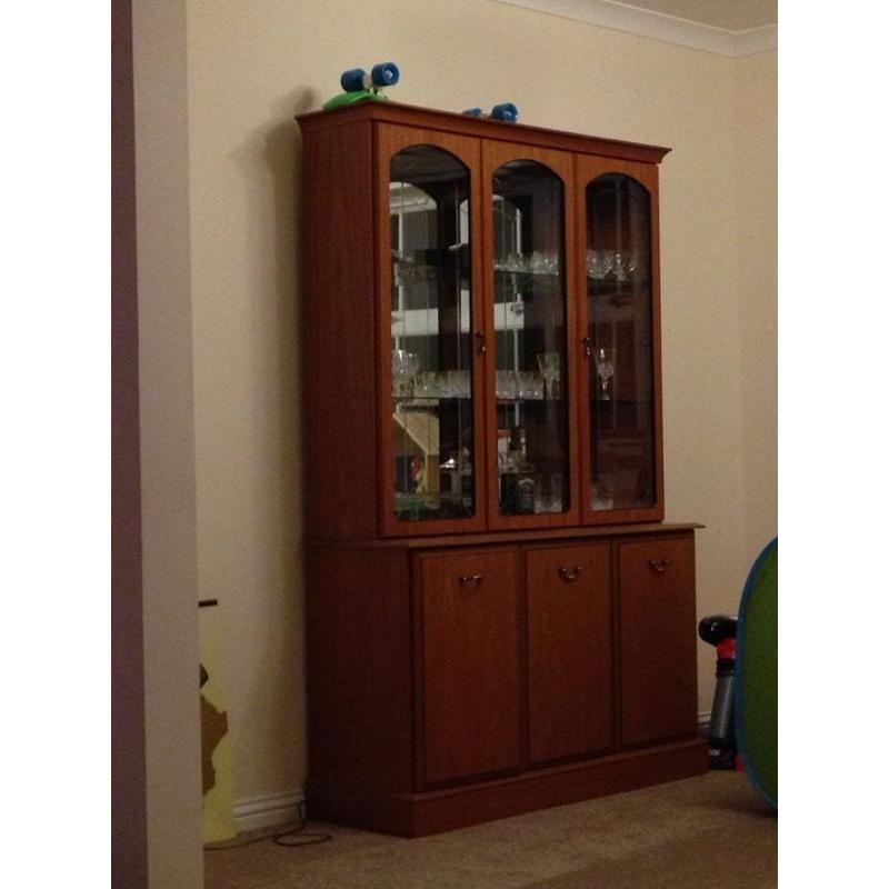 Glass unit and storage cabinets