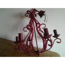 gorgeous red chandelier only used couple months