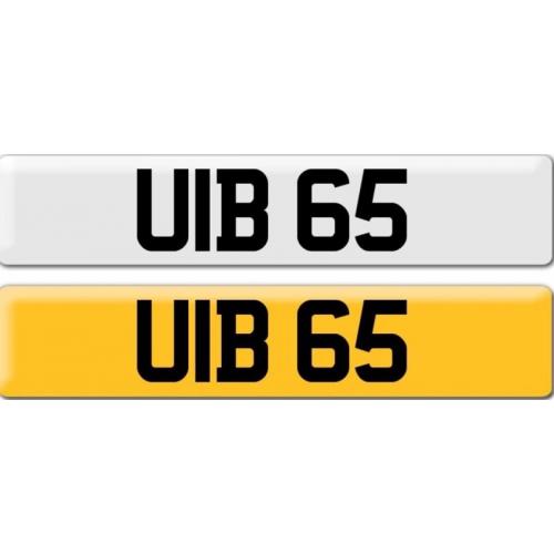 *UIB 65* Dateless Personalised Cherished Number Plate Audi BMW M3 Ford VW Mercedes Kia Vauxhall