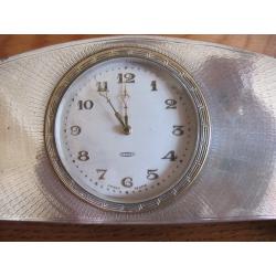 Art Deco Silver Desk Clock