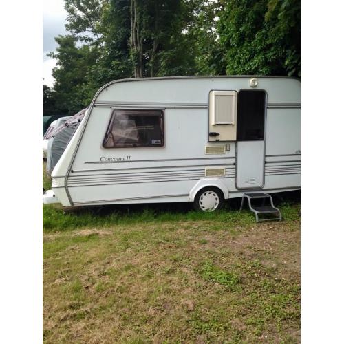 Compass Concours II Good Condition 2 Berth Caravan with Awning