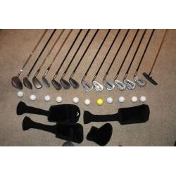 *** SOLD STC *** Set of 14 golf clubs in a golf bag