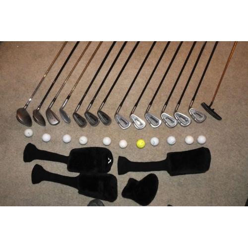 *** SOLD STC *** Set of 14 golf clubs in a golf bag