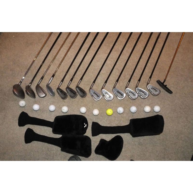 *** SOLD STC *** Set of 14 golf clubs in a golf bag