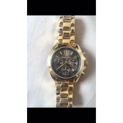 Michael kors gold with black dial watch