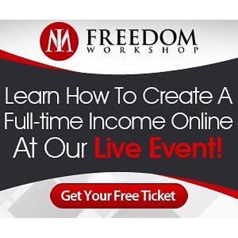 Totally Free 2 hr. Manchester Workshop on how to create full-time income online.