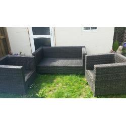 Rattan 3 piece Garden Furniture set