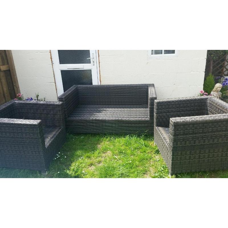 Rattan 3 piece Garden Furniture set