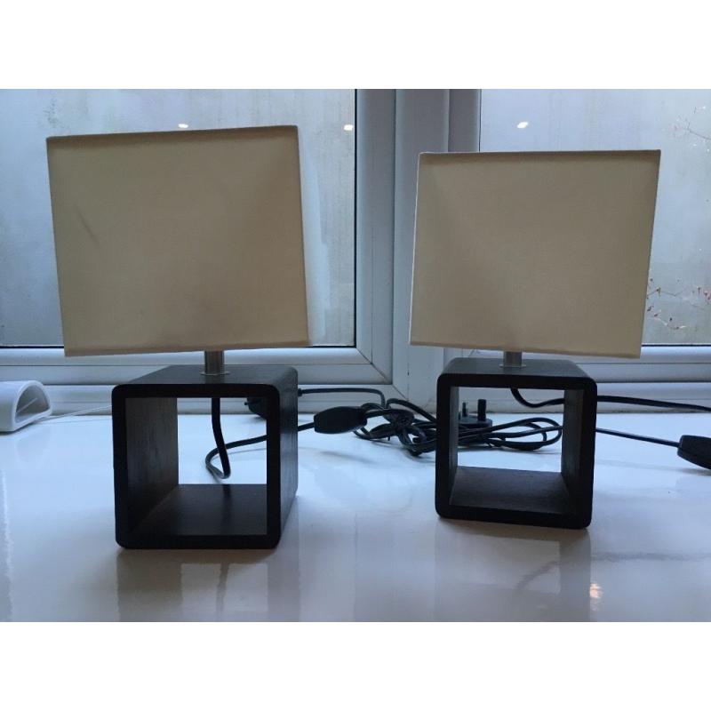 Table lama - set of 2 - dar brown wood