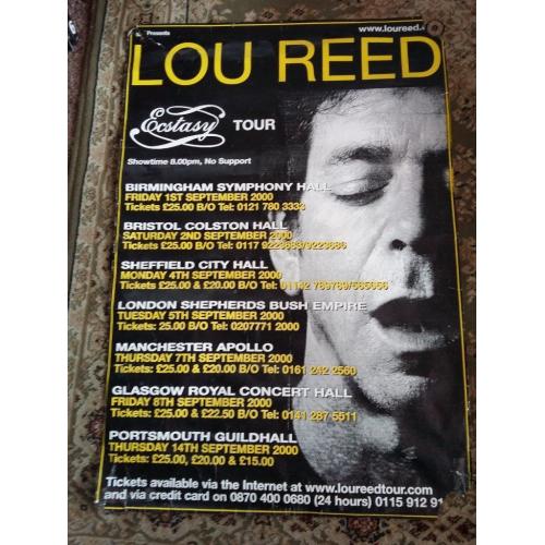 LOU REED ECSTASY TOUR POSTER 2000