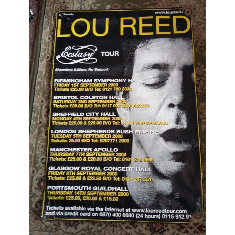 LOU REED ECSTASY TOUR POSTER 2000