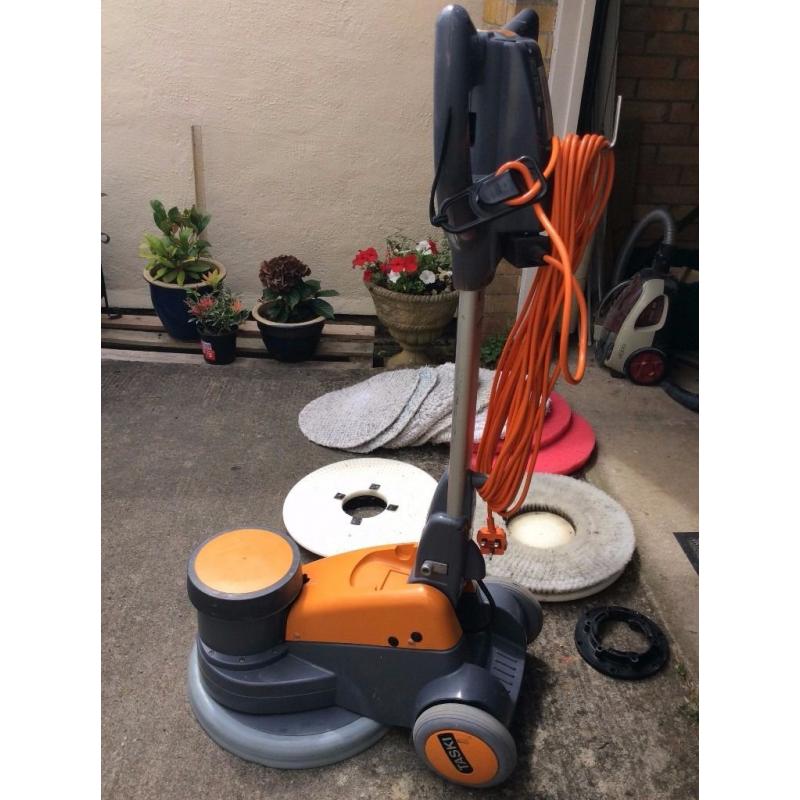 17" Taski Ergodisc 200 Rotary Machine with Drive Board & Shampoo Brush & Pads