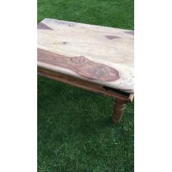 Solid wooden coffee table - Jali/Sheesham style