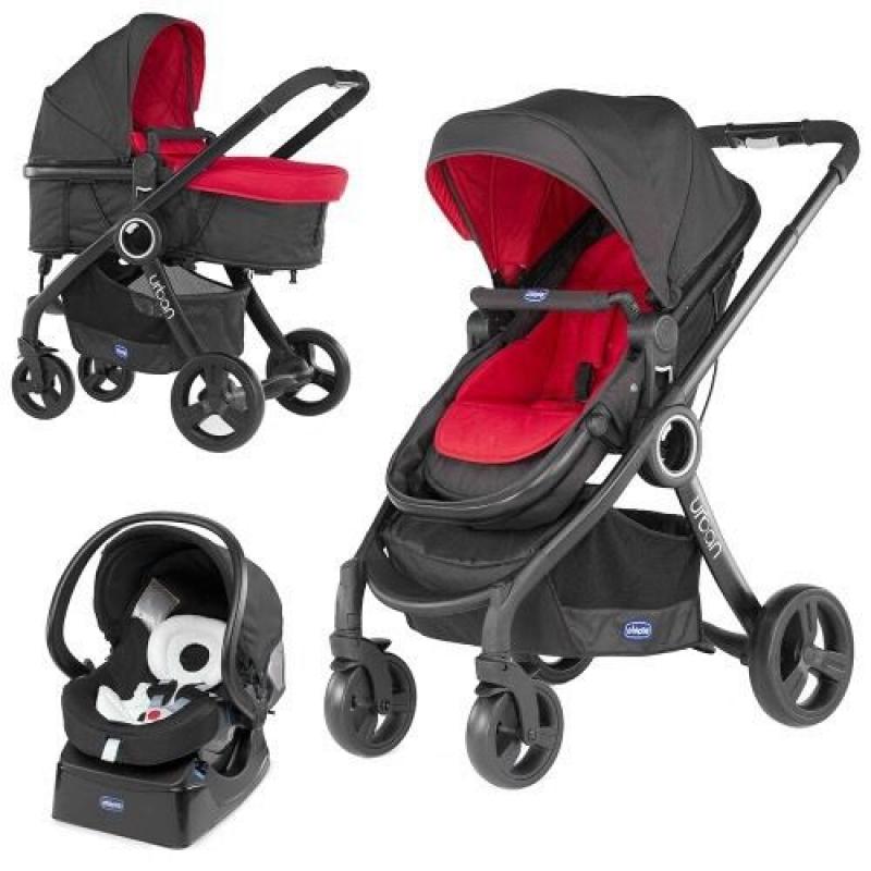 Brand New Chicco Urban Plus Travel System - Red