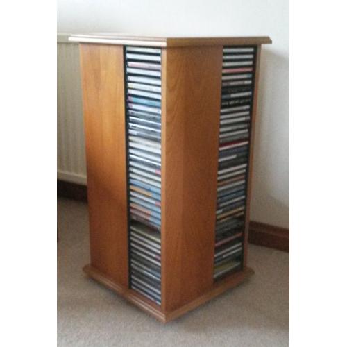 Teak CD storage unit