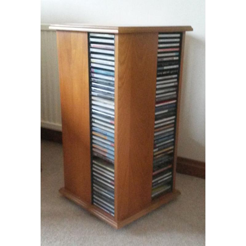 Teak CD storage unit