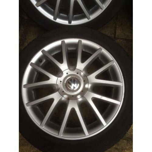 VW GOLF GT/TDI CLASSIX 17 INCH ALLOYS PASSAT/JETTA/TOURAN/CADDY 5X112 TRANSPORTER T4