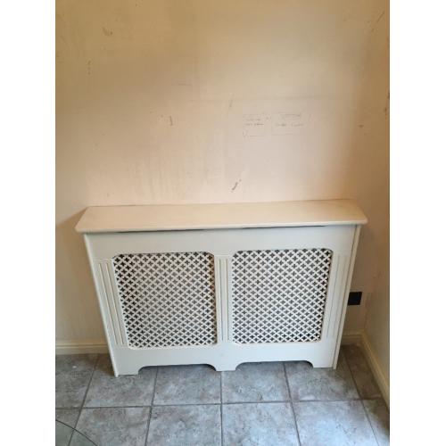 Radiator cover painted in cream
