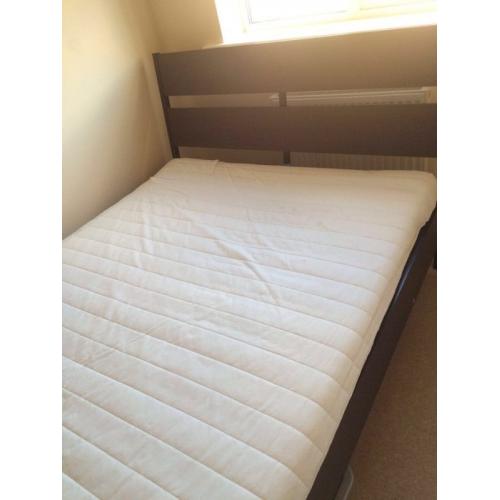 Double bed with matters...