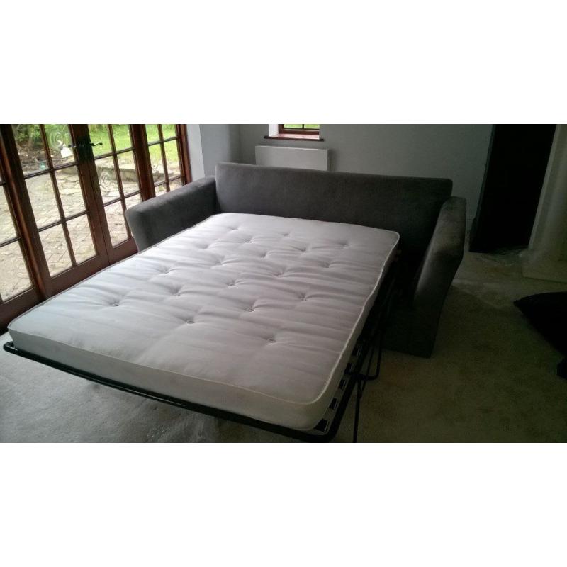 Large silvery grey sofa bed - FREE