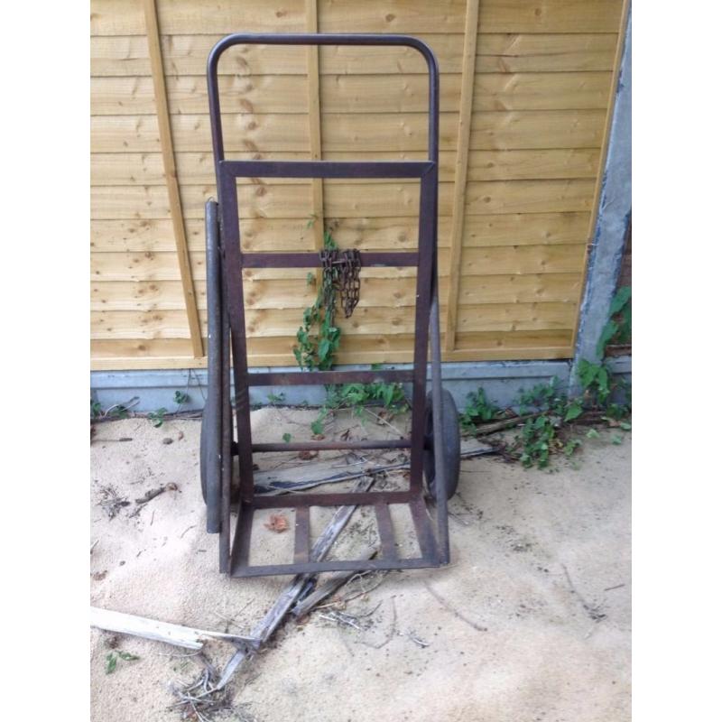 Oxy acetylene bottle trolley