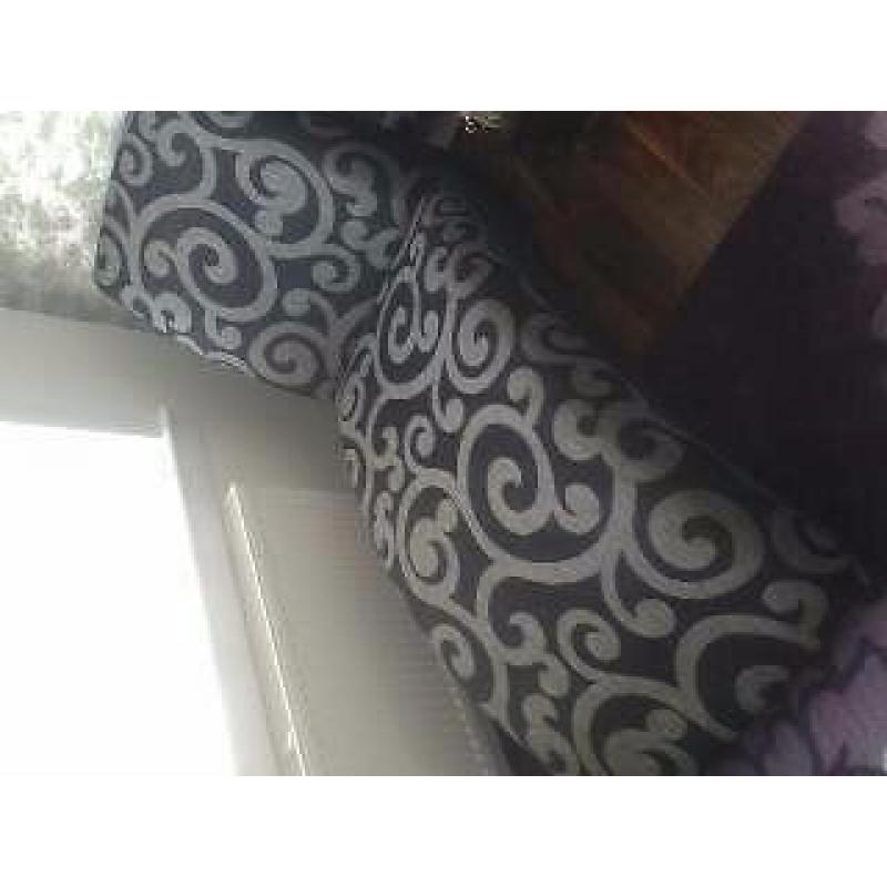 Black and grey DFS large chaise