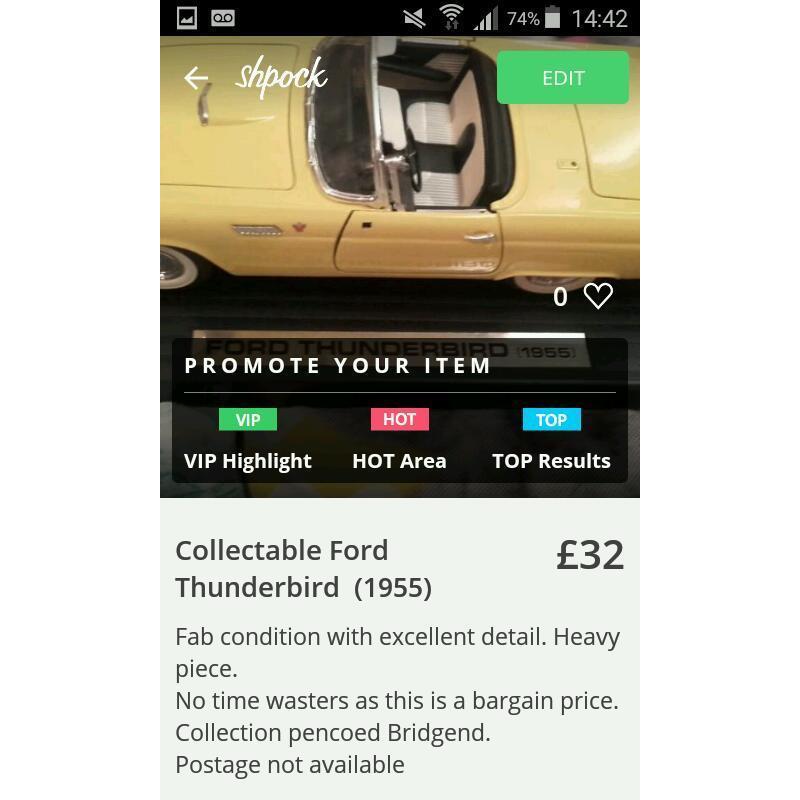 Ford Thunderbird model car