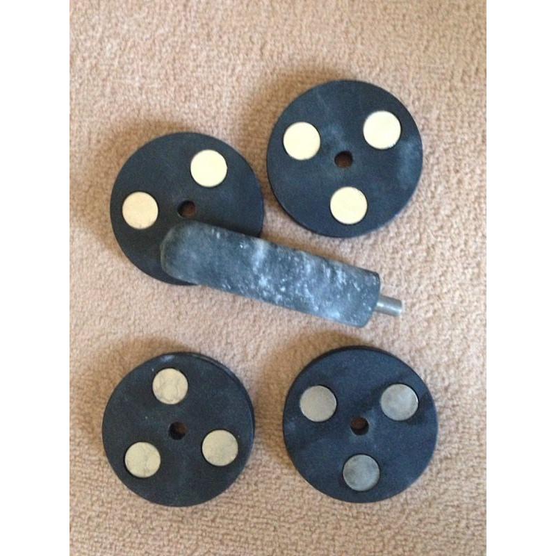 Iron master Dumbbells 56kg kit plus 500g fractal plates