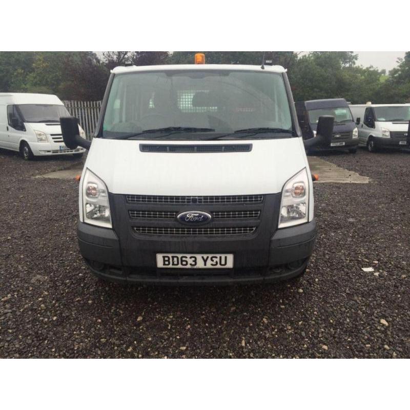 2013 63 FORD TRANSIT 2.2 350 DRW 1D 124 BHP TIPPER DIESEL ALLOY DOUBLE CAB