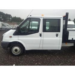 2013 63 FORD TRANSIT 2.2 350 DRW 1D 124 BHP TIPPER DIESEL ALLOY DOUBLE CAB