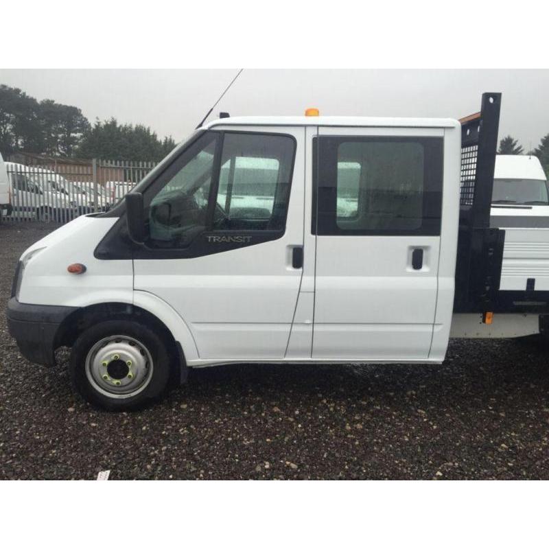 2013 63 FORD TRANSIT 2.2 350 DRW 1D 124 BHP TIPPER DIESEL ALLOY DOUBLE CAB