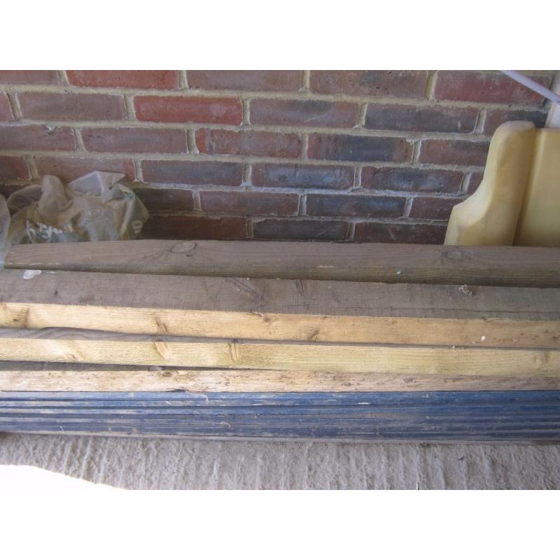 Pine planks and fence posts