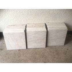 Cream floor tiles