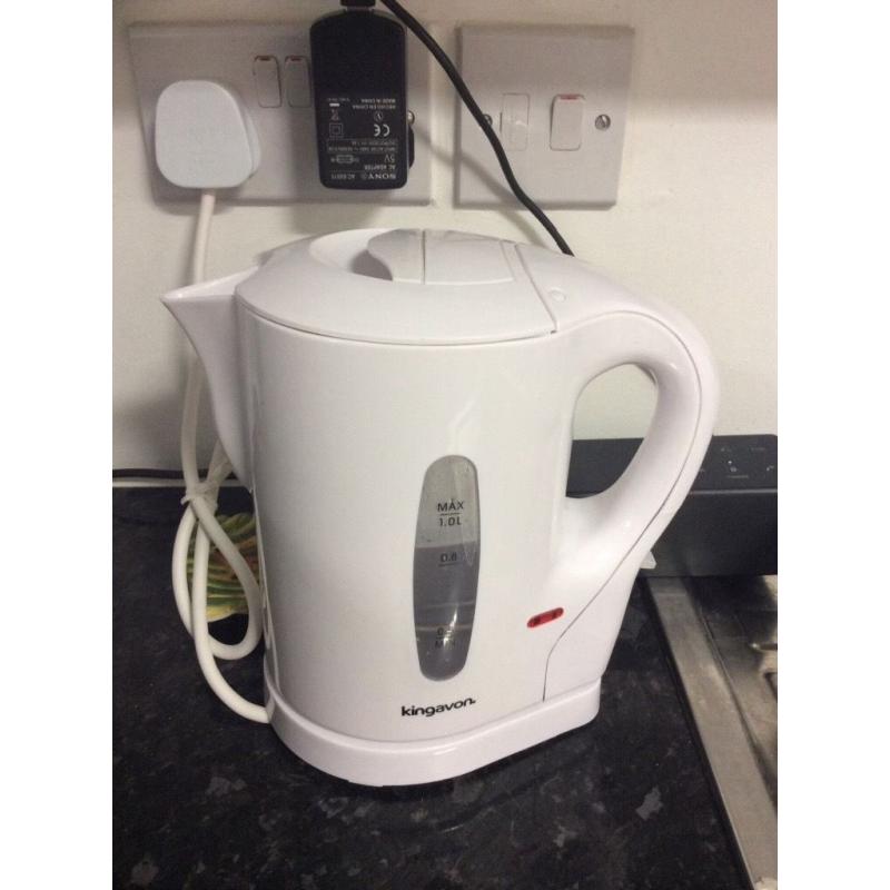 Kingavon Small Electric 1 litre 1l Travel Kettle ideal for Caravans or Campervans