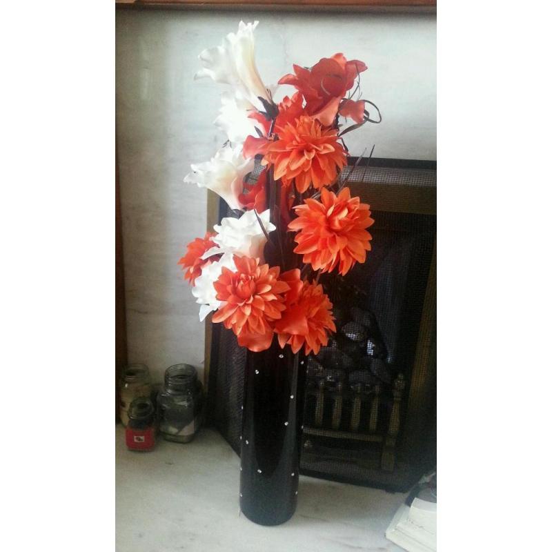 Flowers in a large vase